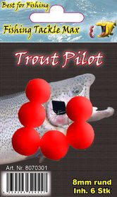 Fishing Tackle Max Trout Pilots Rond 18 mm Rood