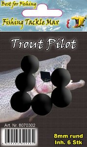 Fishing Tackle Max Trout Pilots Rond 8 mm Zwart