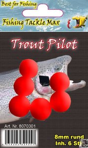 Fishing Tackle Max Trout Pilots Rond 12 mm Rood