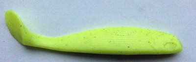 Mikado Shad Fluo geel met kleine blauwe glitters