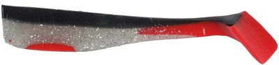 Clinker Shads Zilver glitter/ Black red tail